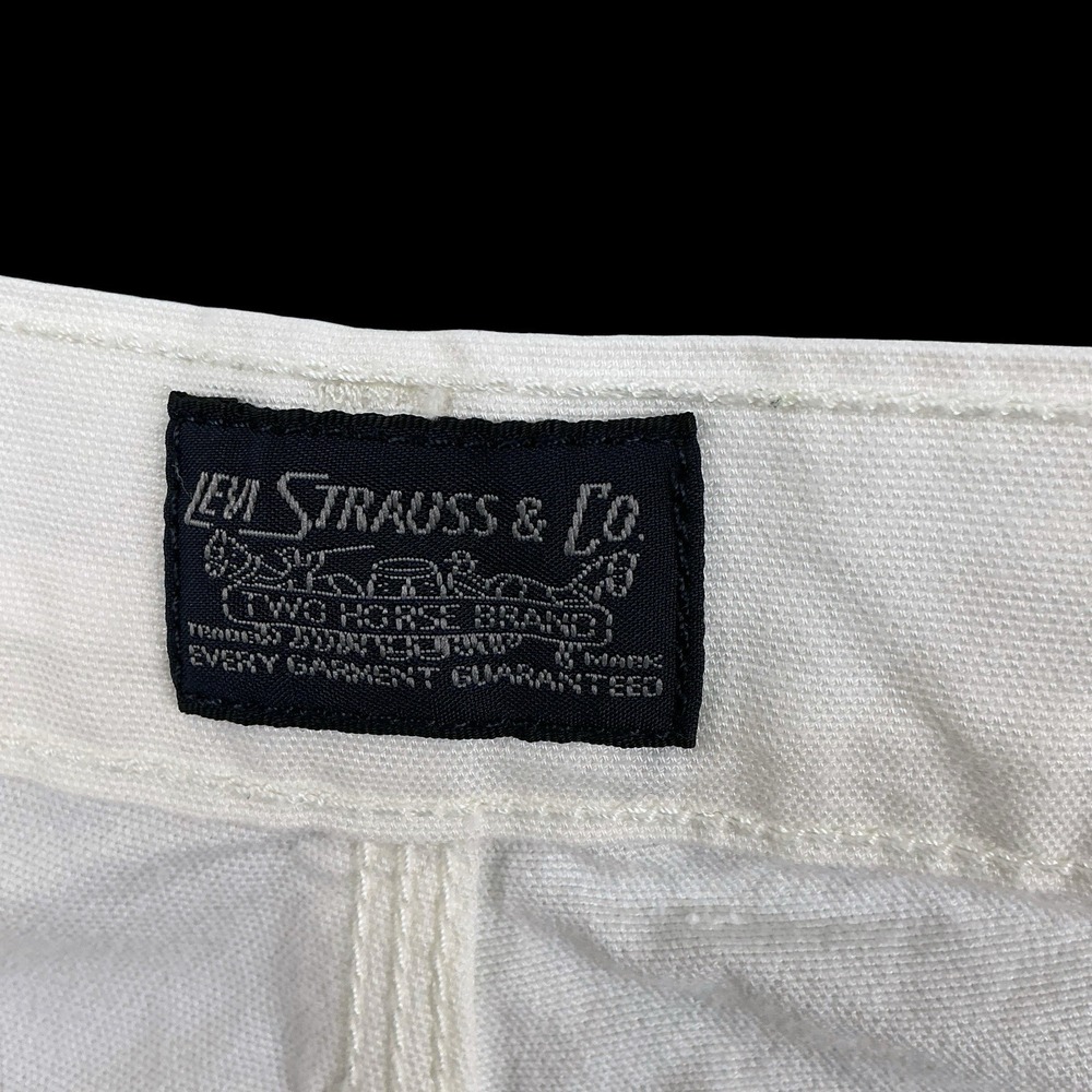 Levis‎ Pants Men 34x36 (ACTUAL 32x31.5) Ivory White Carpenter Twill Straight - Picture 11 of 15